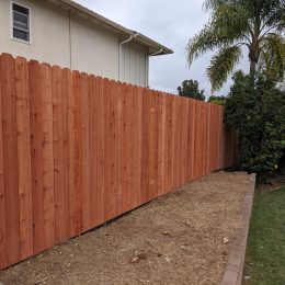 Dog Ear Con-Heart Redwood Fence